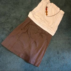 Short brown stretch skirt